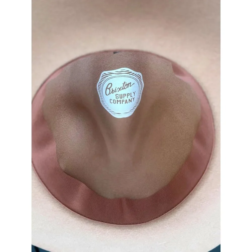 Brixton Supply Company Piper Blush Wool Floppy Felt Panama Hat SZ S (7 = 56 CM) - Picture 7 of 12